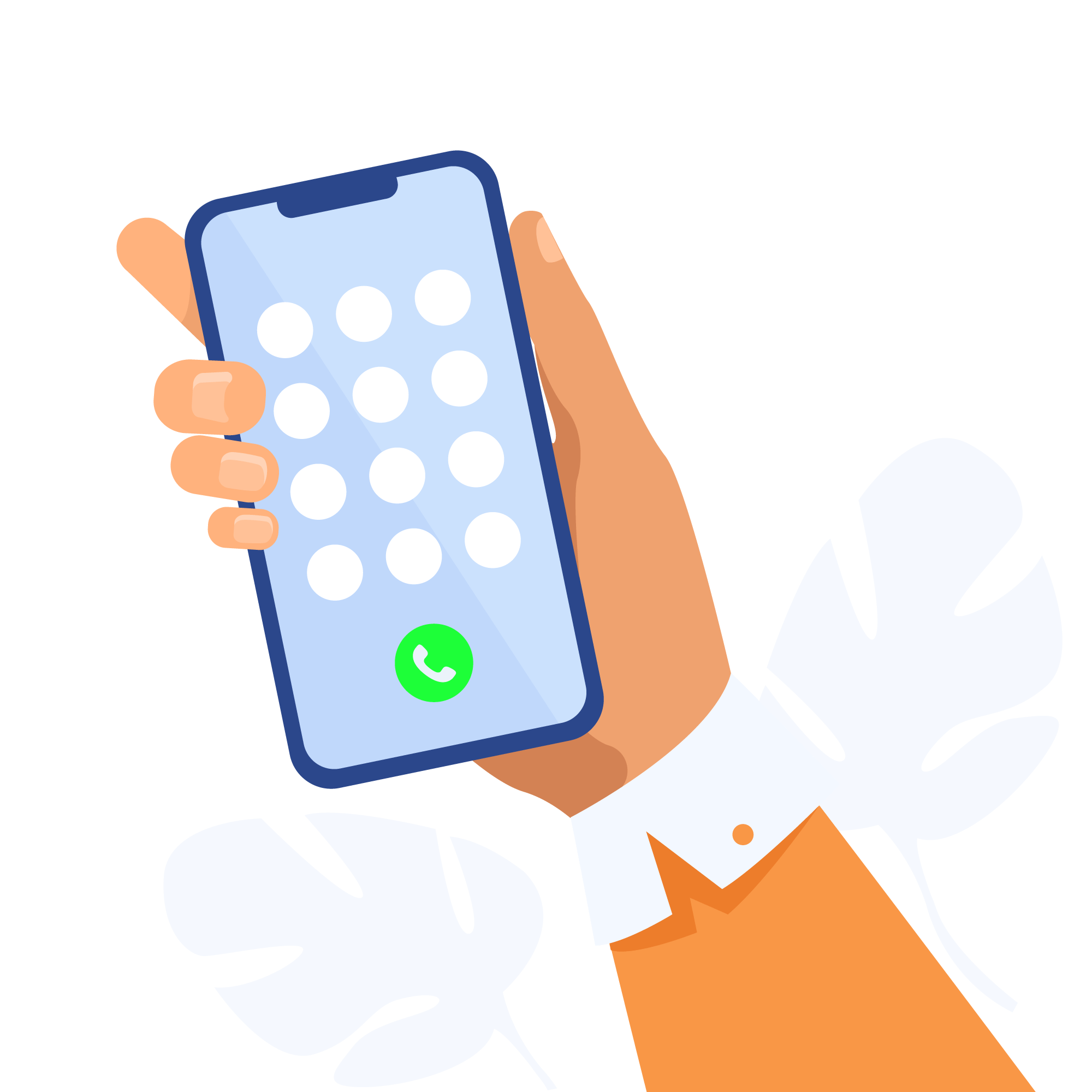 Celular en la mano con la pantalla de marcado telefonico